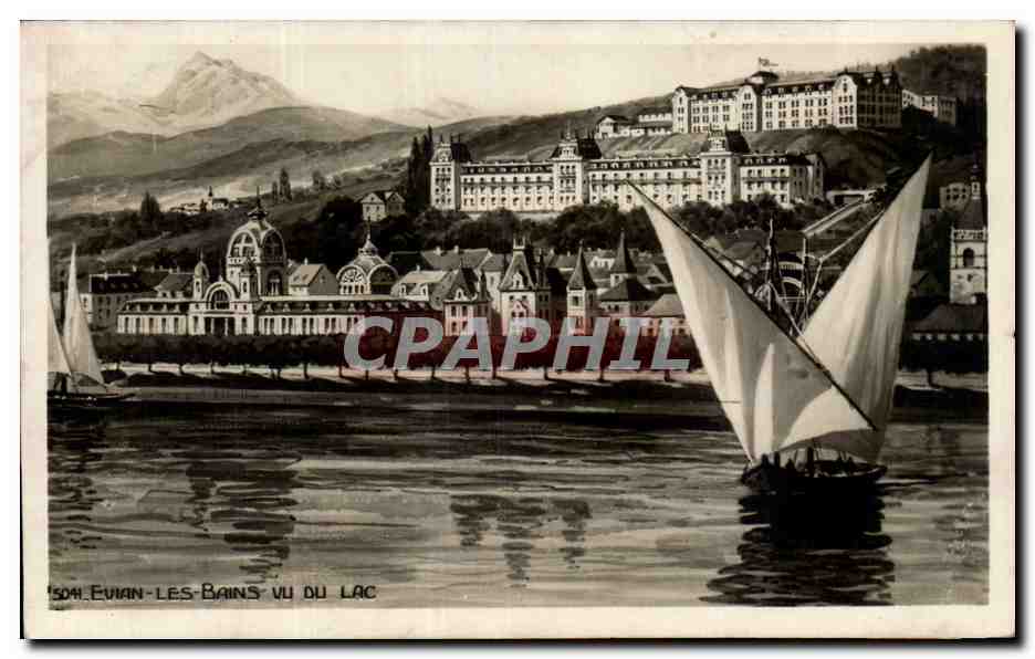 Evian les Bains - Vu du Lac - CPA 