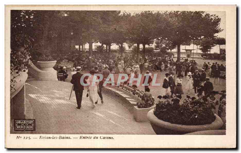 Evian les Bains - Entree du Casino - CPA 