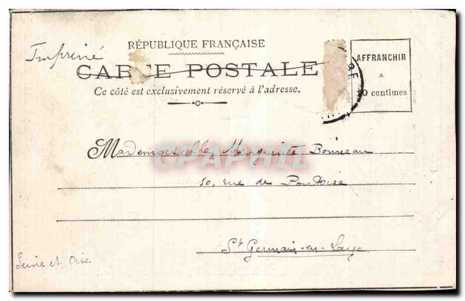 CPA Le cactus Journal des voyages — Rückseite