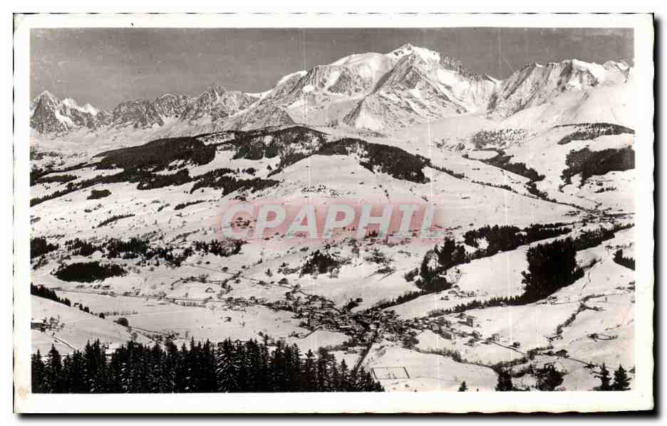 Mégeve — Winterstation und Mont-Blanc — Verlag Descombes