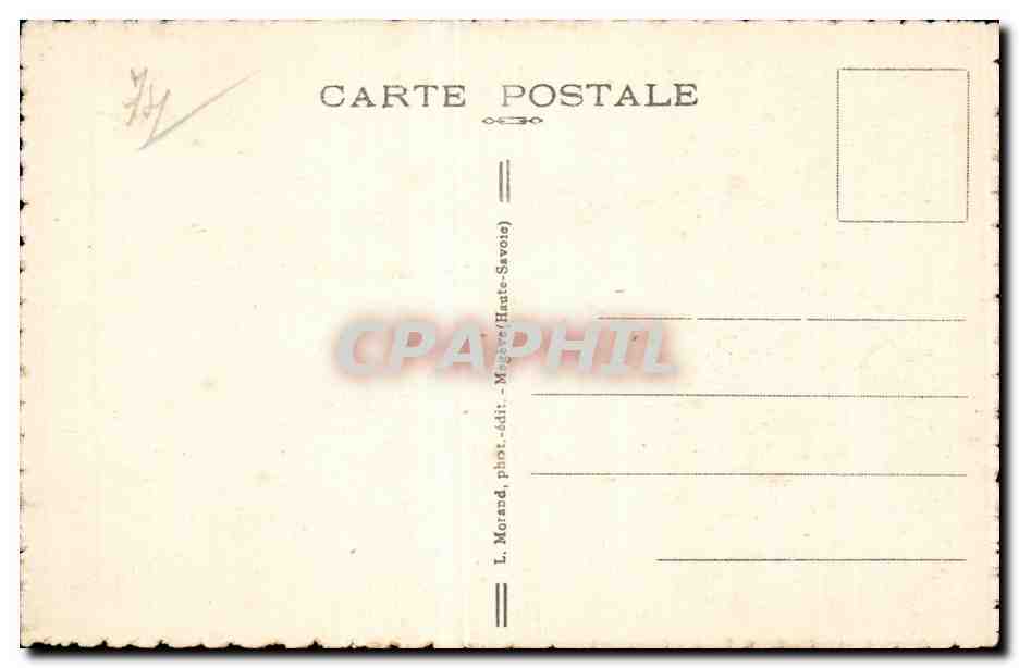 Mégève — Vue générale et le Mont-Blanc — Sports d'Hiver — n°516 — Verso