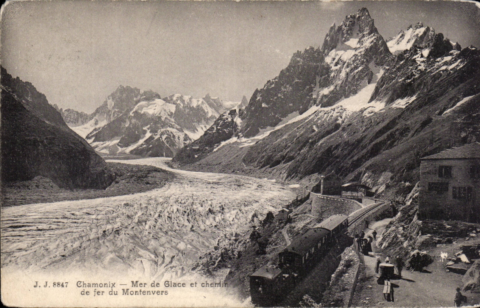 Chamonix — Mer de Glace et chemin de fer du Montenvers — J. J. 8847
