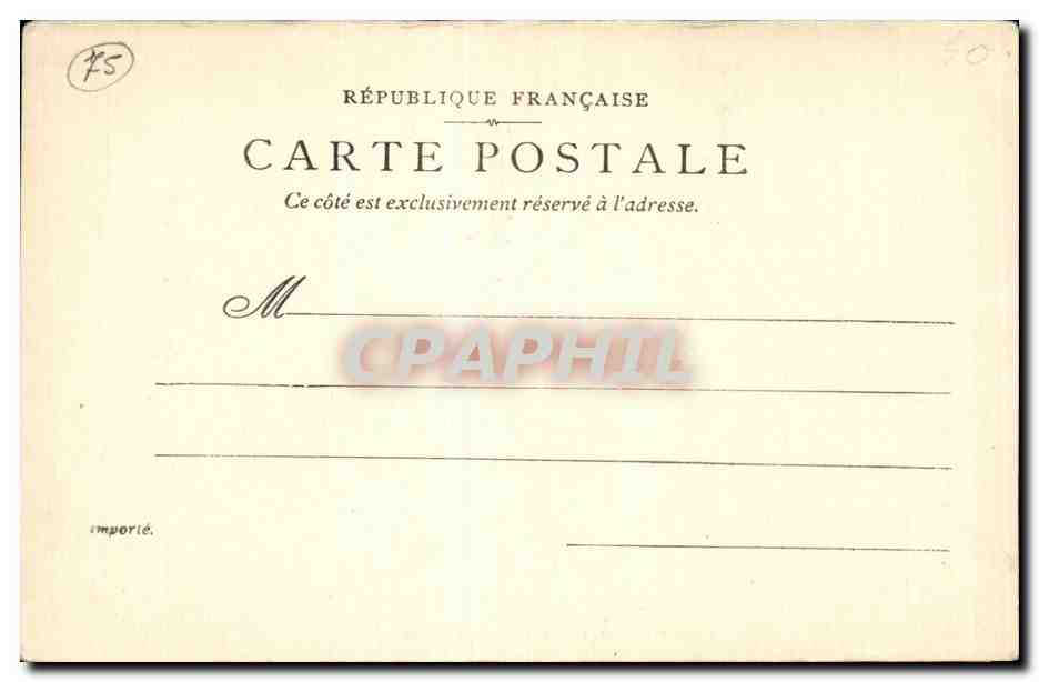 CPA Paris Fontaine des Innocents Chef d oeuvre de Jean Goujon et de Pierre Lescot — Verso