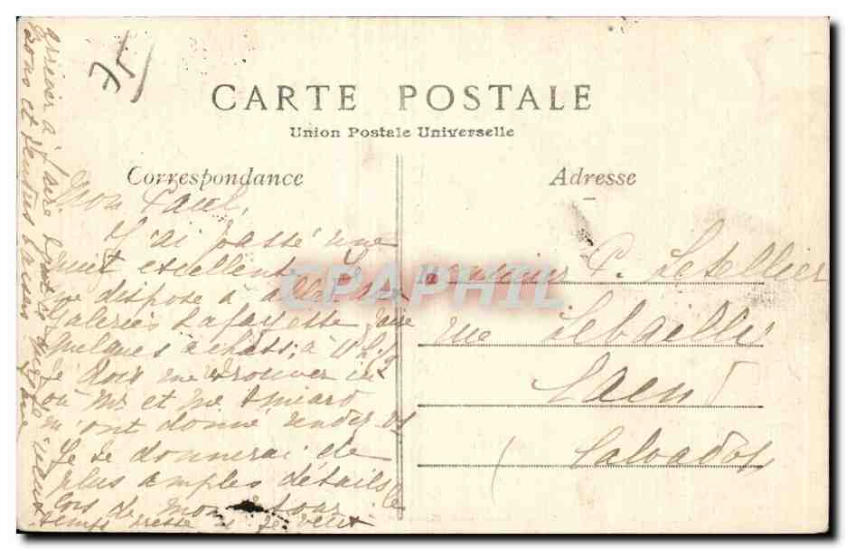 CPA Paris Square des Arts et Metiers — Rückseite