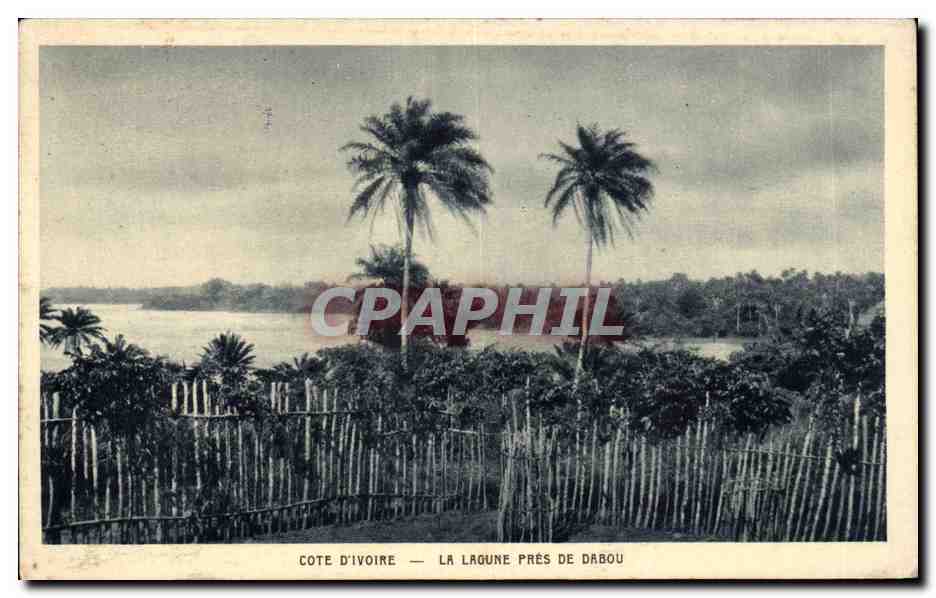 CPA Cote d Ivoire La lagune pres de Dabou 