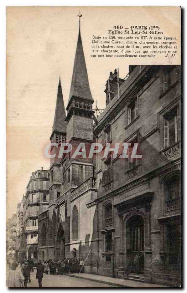 CPA Paris Eglise Sdt leu St Gilles