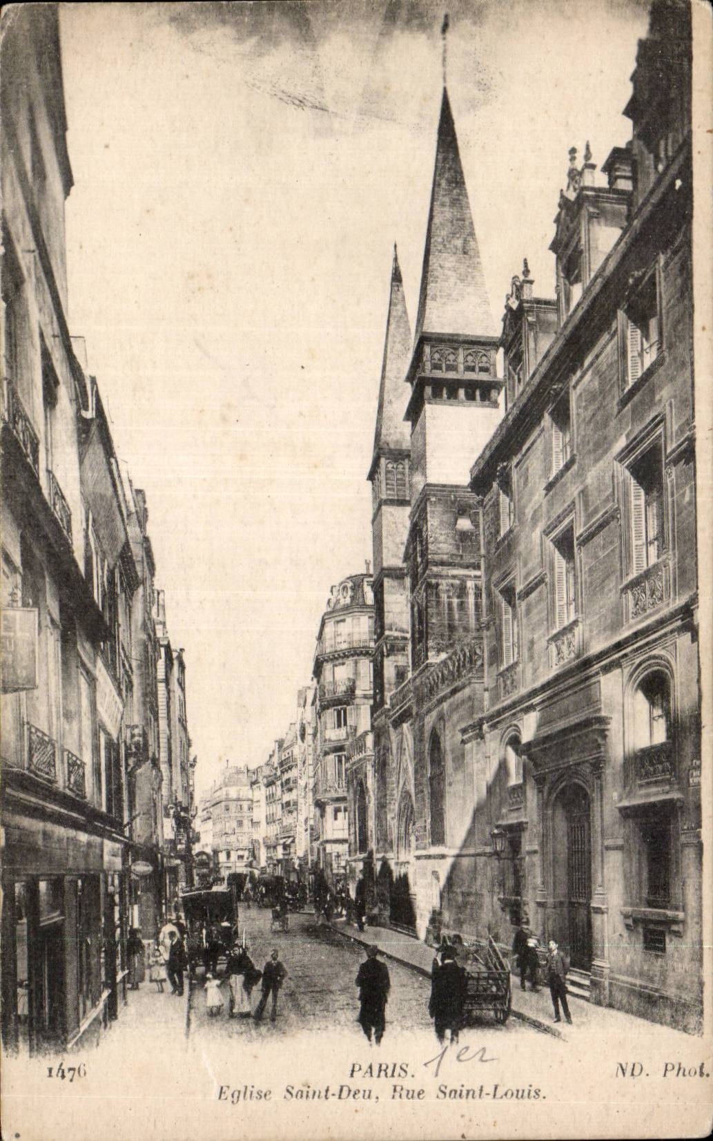 CPA Paris Eglise St Deu Rue Saint Louis 