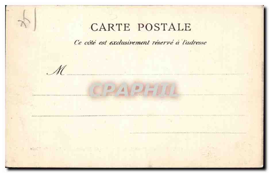 CPA Paris Place de la Concorde au crepuscule Effet de pluie  — Verso