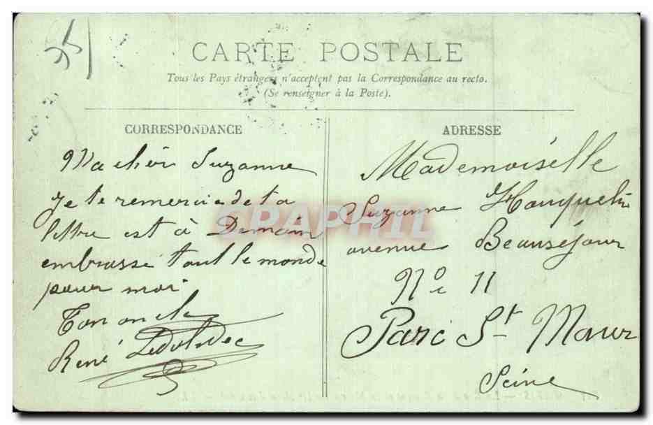 CPA Paris La rue de la banque et la mairie du 2eme — Rückseite