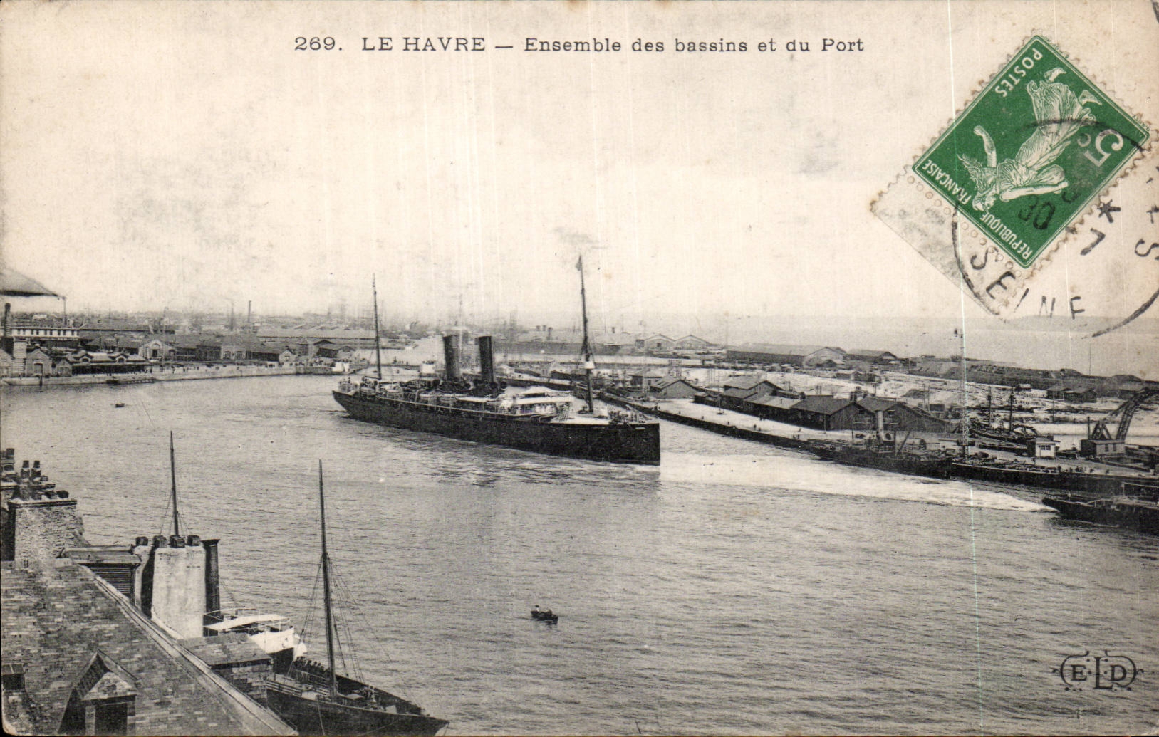 Le Havre — Ensemble des bassins et du Port — Éditeur E.D. n°269