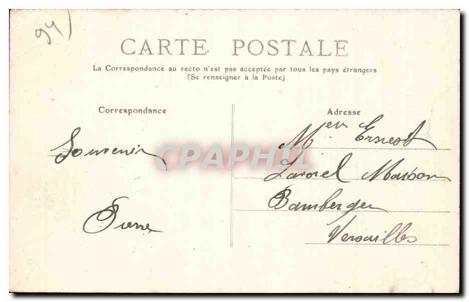 CPA Vincennes Chateau Porte du bois  — Rückseite