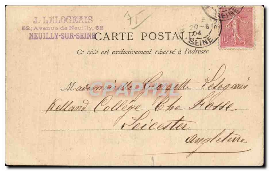 CPA Paris Puits artesien de Grenelle — Rückseite