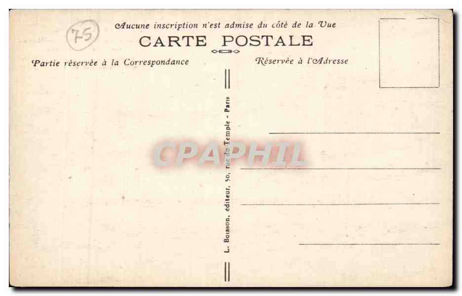 CPA Paris Abside de l eglise St Pierre de Montmartre — Rückseite