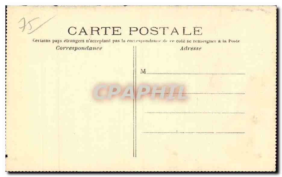 CPA Paris Hotel des Prevost — Verso