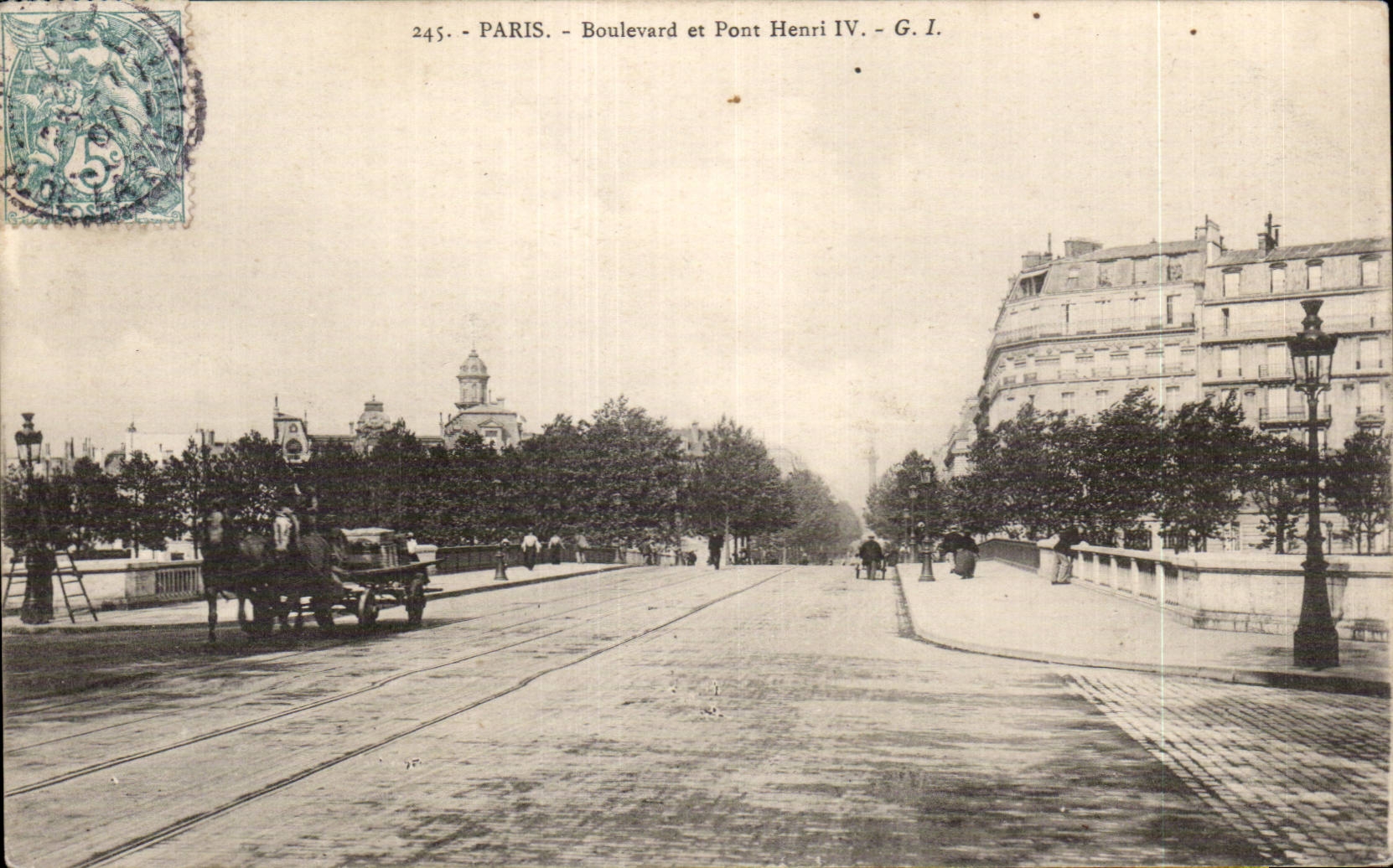 CPA Paris Boulevard et pont Henri IV
