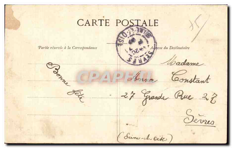 CPA Paris Boulevard et pont Henri IV — Verso
