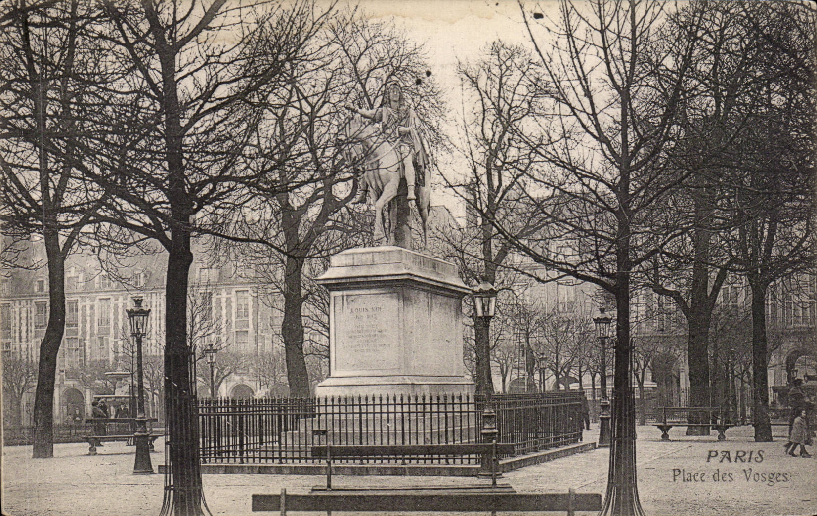 CPA Paris Place des Vosges Publicite Bilirheine Laboratoires Mondolan Place des Vosges 