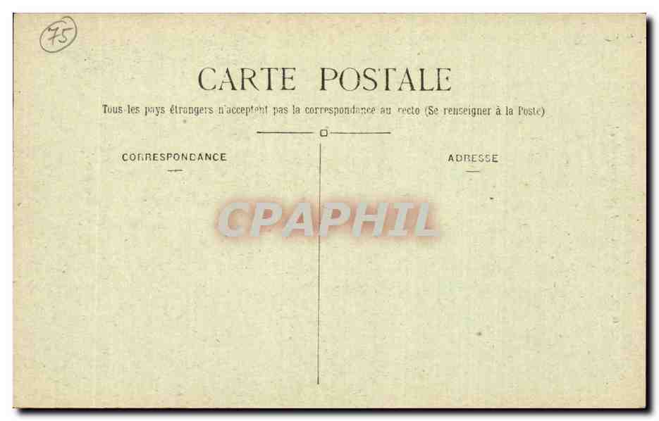 CPA Paris Eglise Saint Paul — Verso