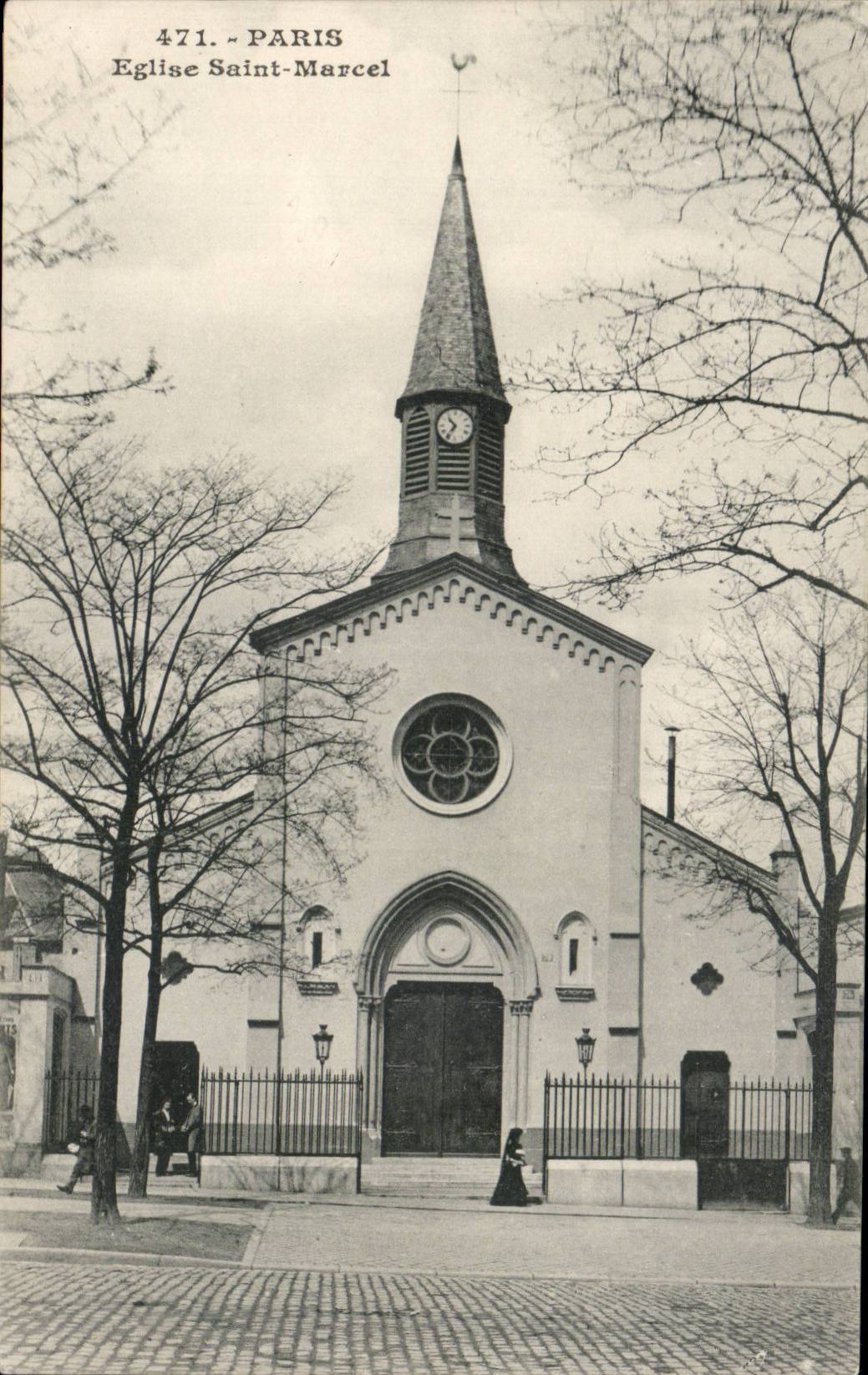 CPA Paris Les eglises de Paris Eglise Saint Marcel
