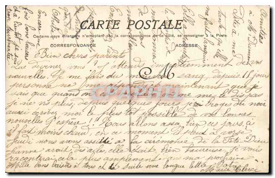 CPA Paris Nouvelle eglise et la rue Dutot  — Rückseite