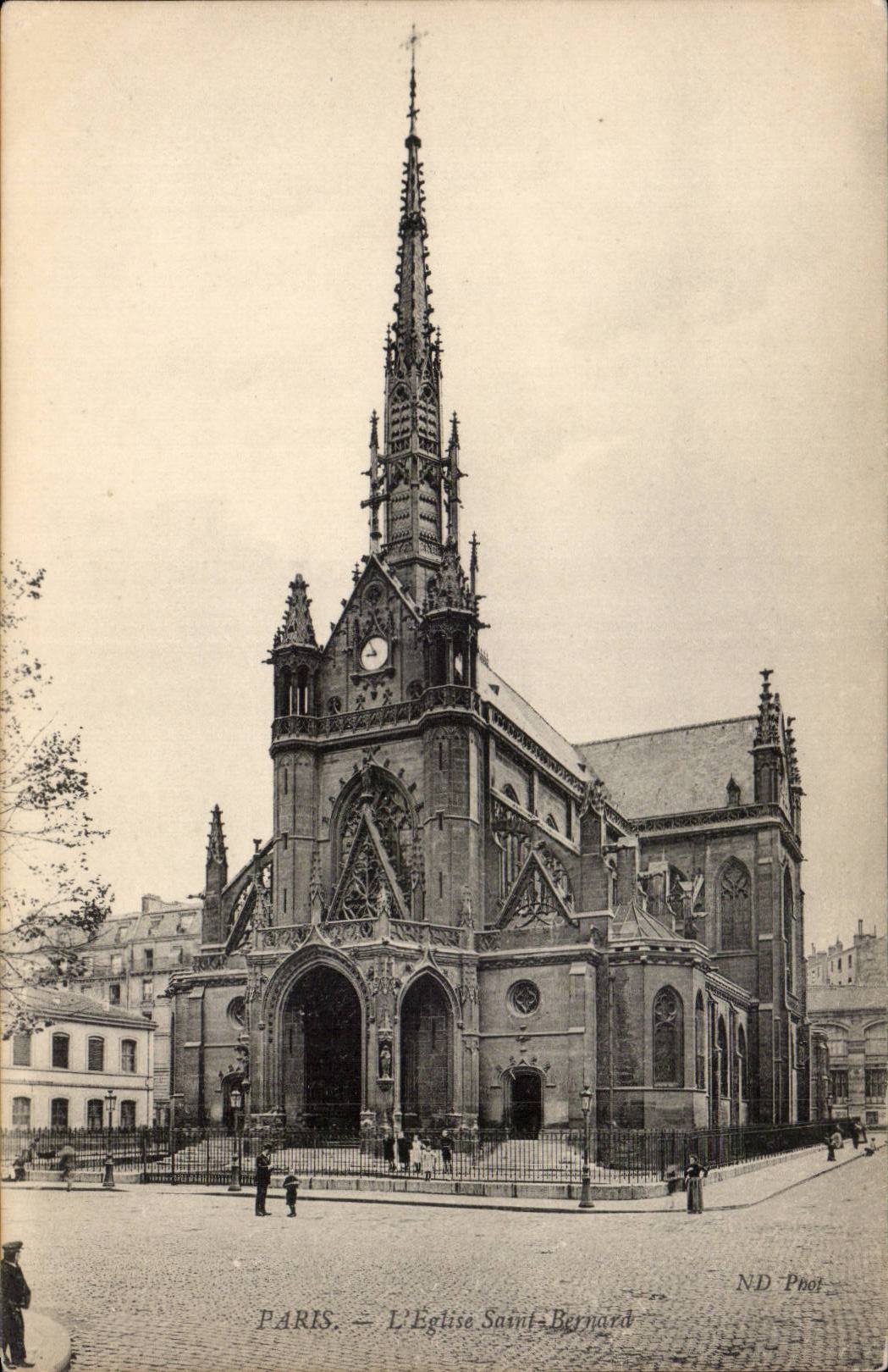 CPA Paris Eglise St Bernard au dos visite pastorale de la paroisse par le Monseigneur Pages 25 26 novembre 1906