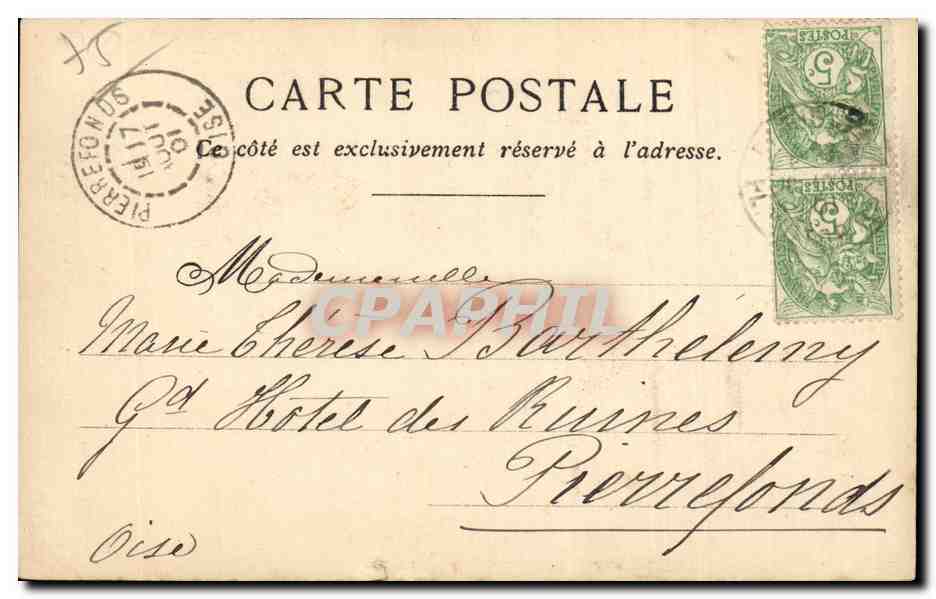 Paris — Panthéon, Luxembourg, Champs Elysées, Musée de Cluny — anonymer Verlag, Seriennummer nicht sichtbar — Rückseite