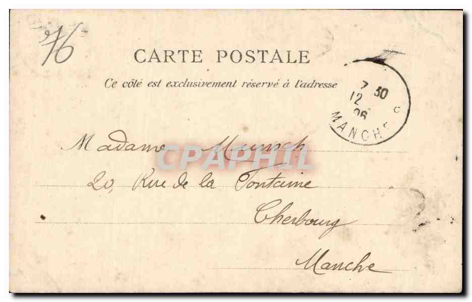 CPA Fecamp Fontaine en fer forge du square de la Benedictine — Rückseite
