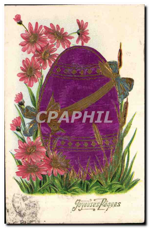 CPA Fantaisie Oeufs Joyeuses Paques Easter