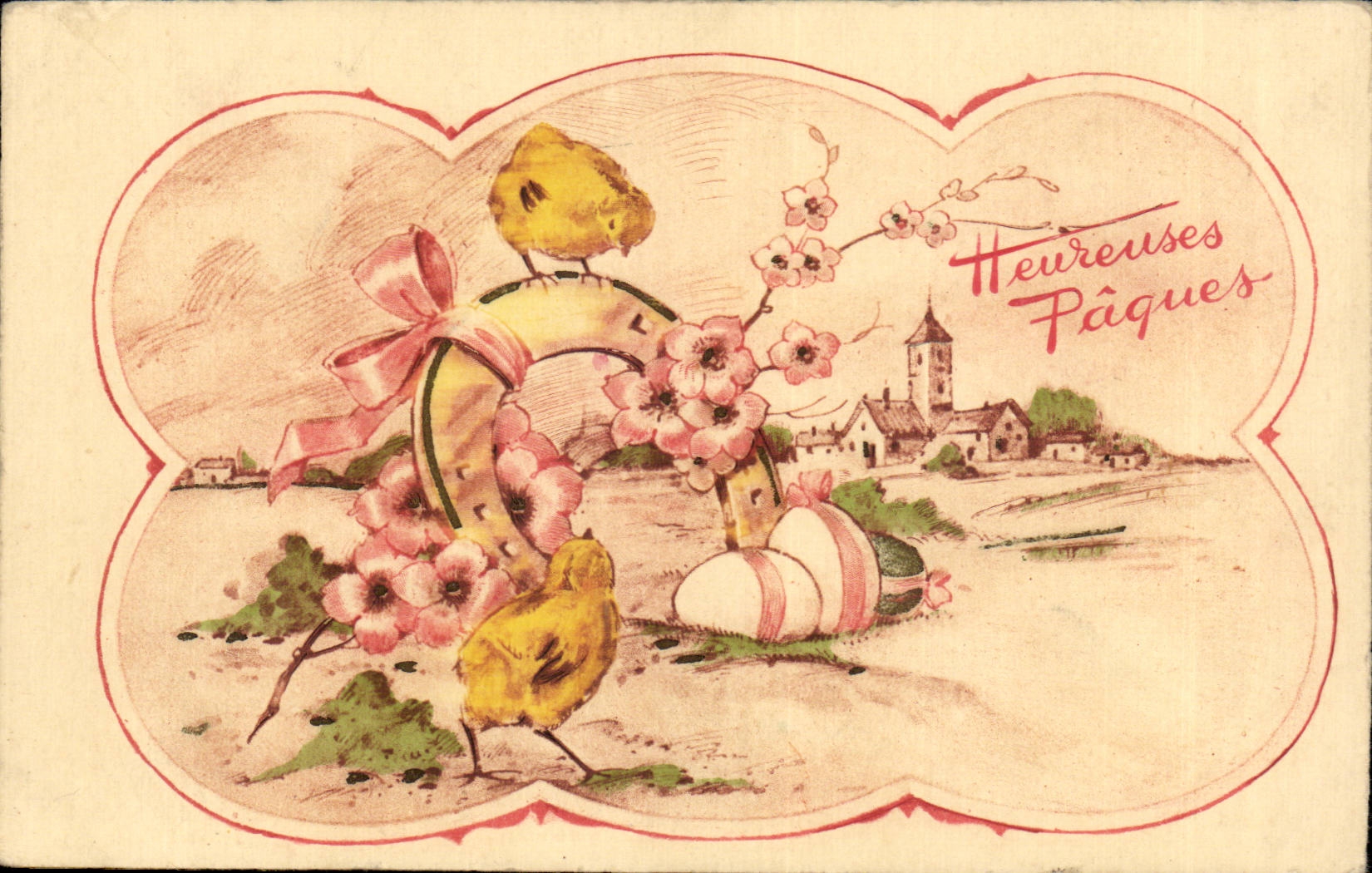 CPA Fantaisie Poussins Oeufs Paques Easter
