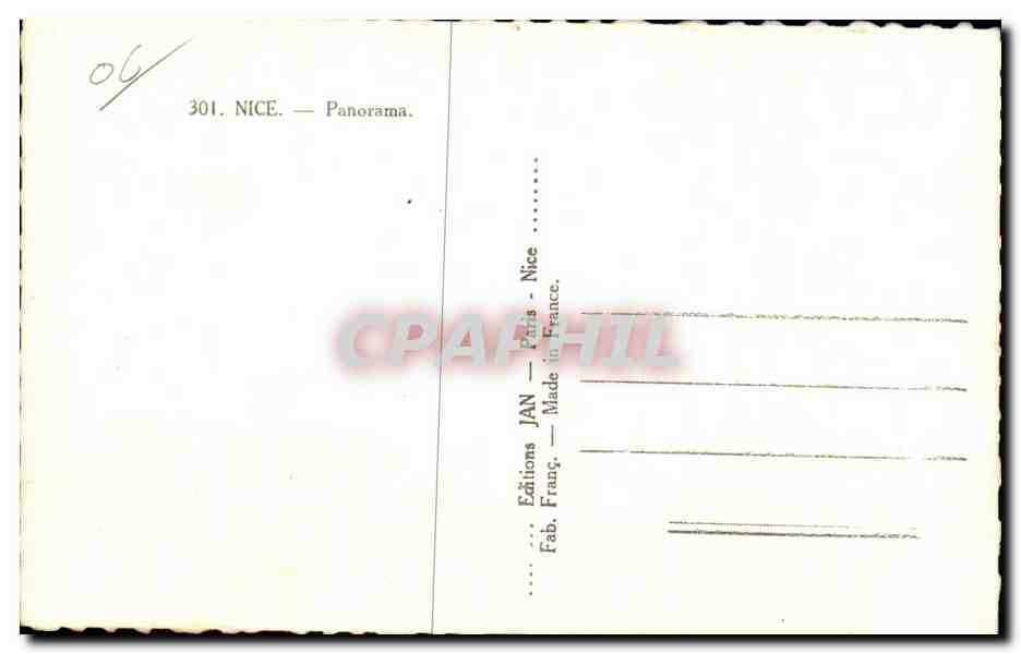 Nice - Panorama - CPA  — Verso