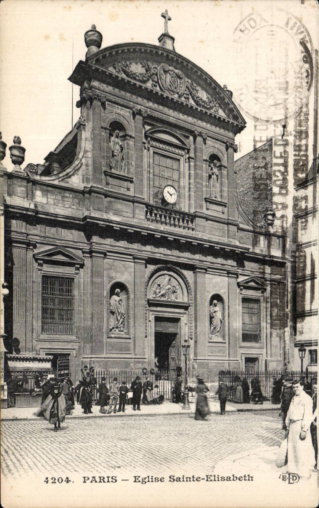 Paris - 3 - Eglise Sainte Elisabeth - CPA 
