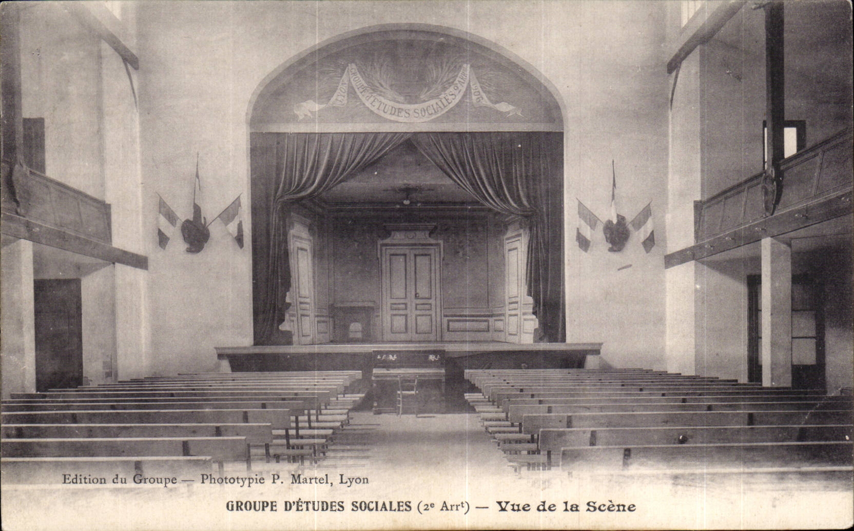 Paris - 2 - Groupe d Etudes Sociales - Vue de la Scene - CPA 