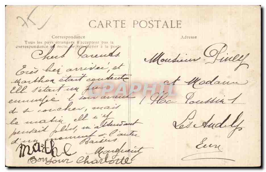 Paris - 2 - Rue de la Paix - CPA  — Rückseite