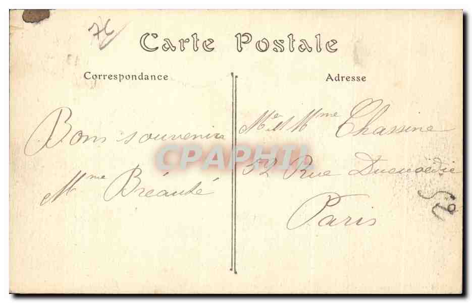 Tancarville - Le Chateau - Ruines de la Chapelle - CPA  — Rückseite