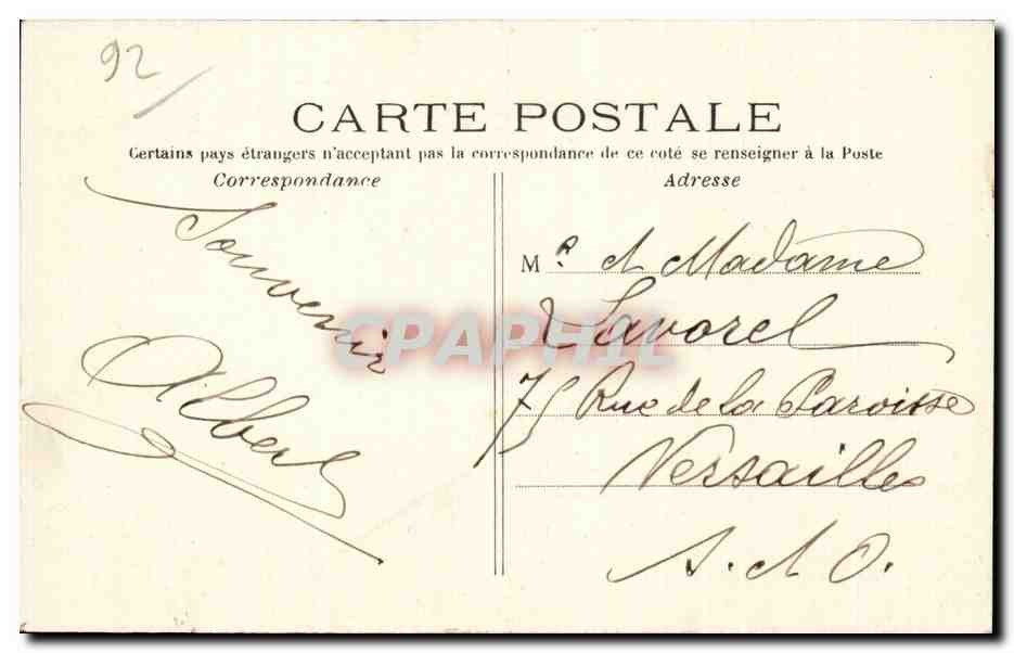 Reuil - Chateau de la Malmaison - residence de Napoleon I et de la Josephine - CPA  — Rückseite