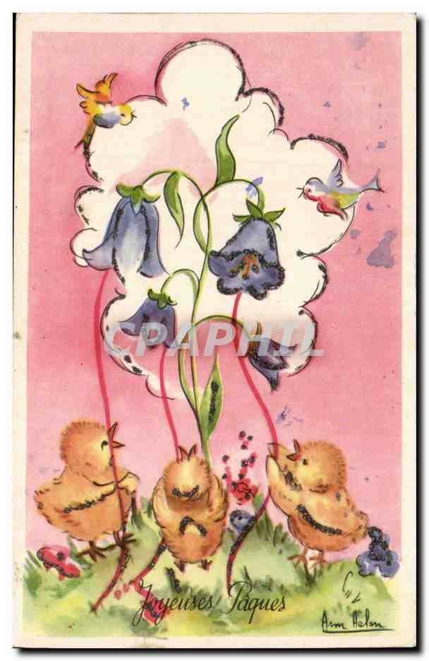 Fetes - Voeux - Holiday - Paques - Easter - Ostern - chicks and - CPA 