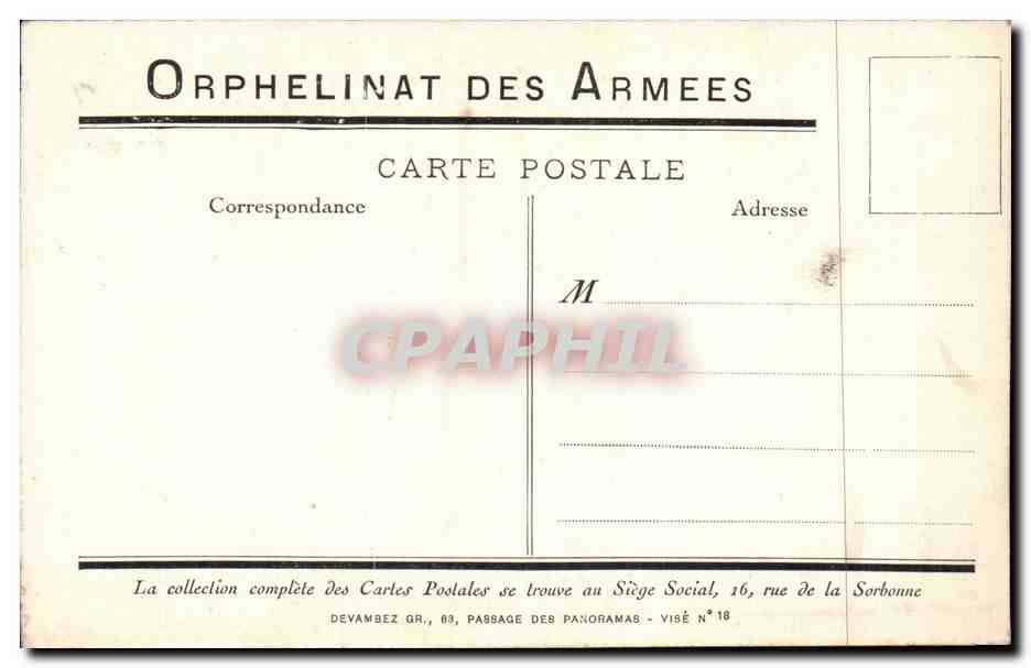 CPA Fantaisie Enfants Illustrateur Militaria  — Rückseite