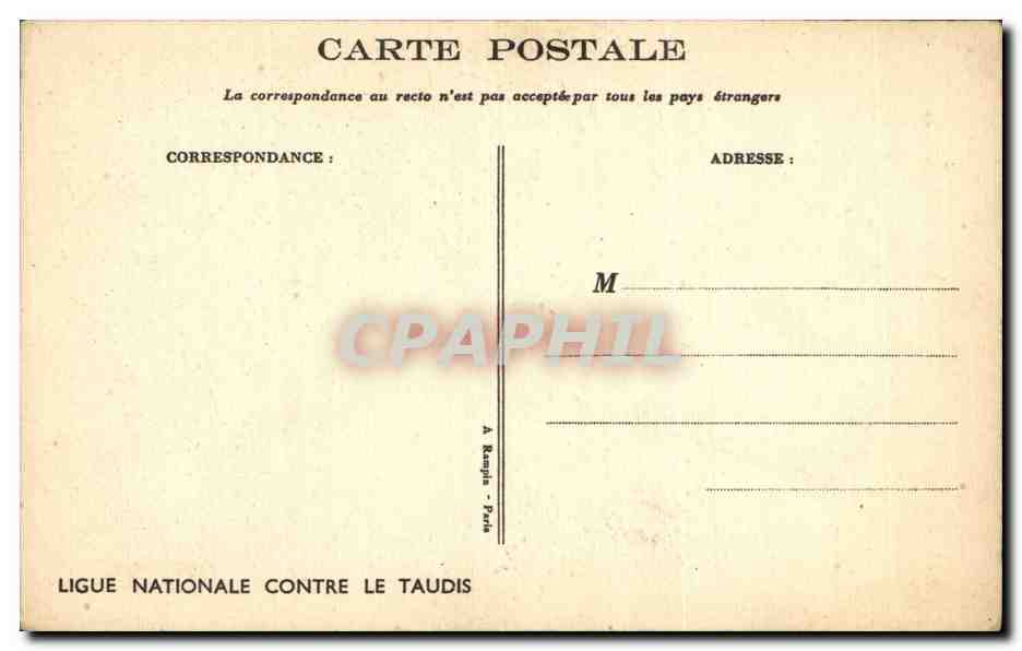 CPA Fantaisie Enfants Illustrateur Poulbot Enfants — Verso