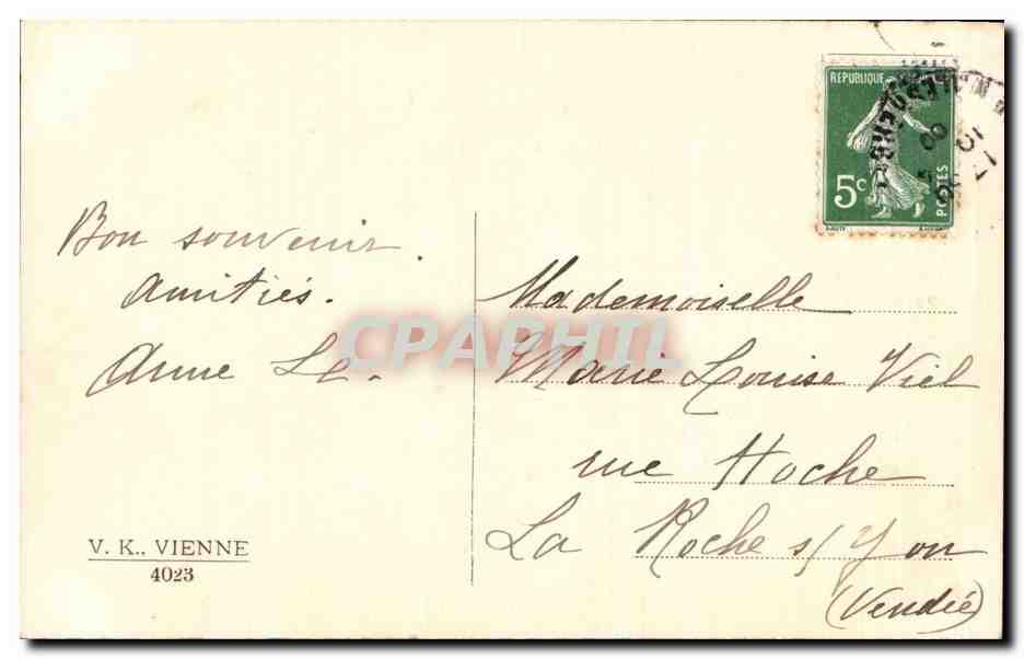 CPA Fantaisie Enfant Poule Joyeuses Paques Easter — Rückseite