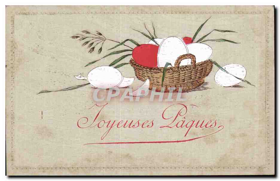 CPA Fantaisie Oeufs Joyeuses Paques Easter