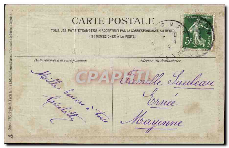 CPA Fantaisie Oeufs Joyeuses Paques Easter — Rückseite