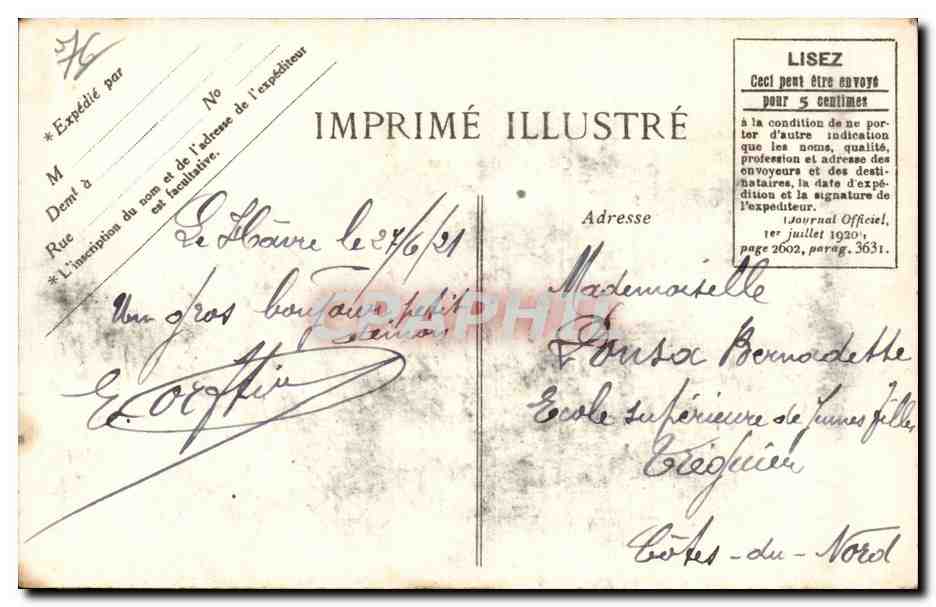 Le Havre - La Jetee et l Avant Port - CPA — Rückseite