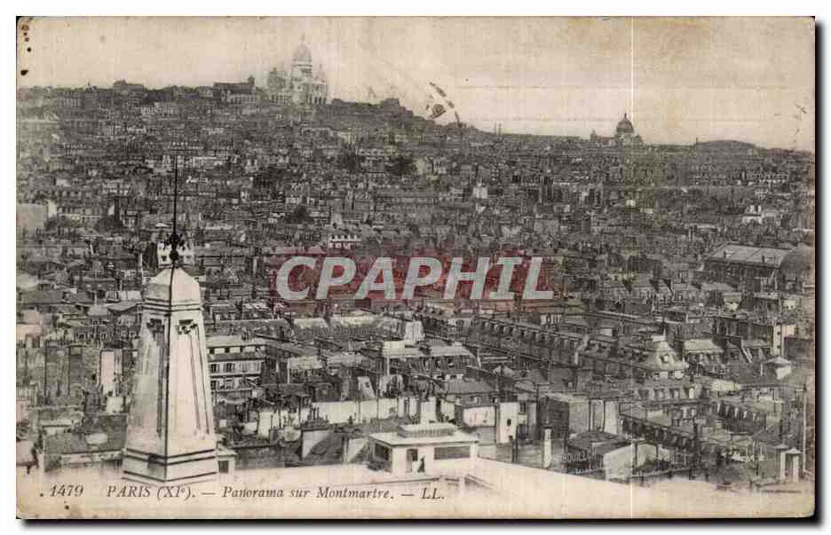 Paris - 11 - Panorama sur Montmartre - CPA
