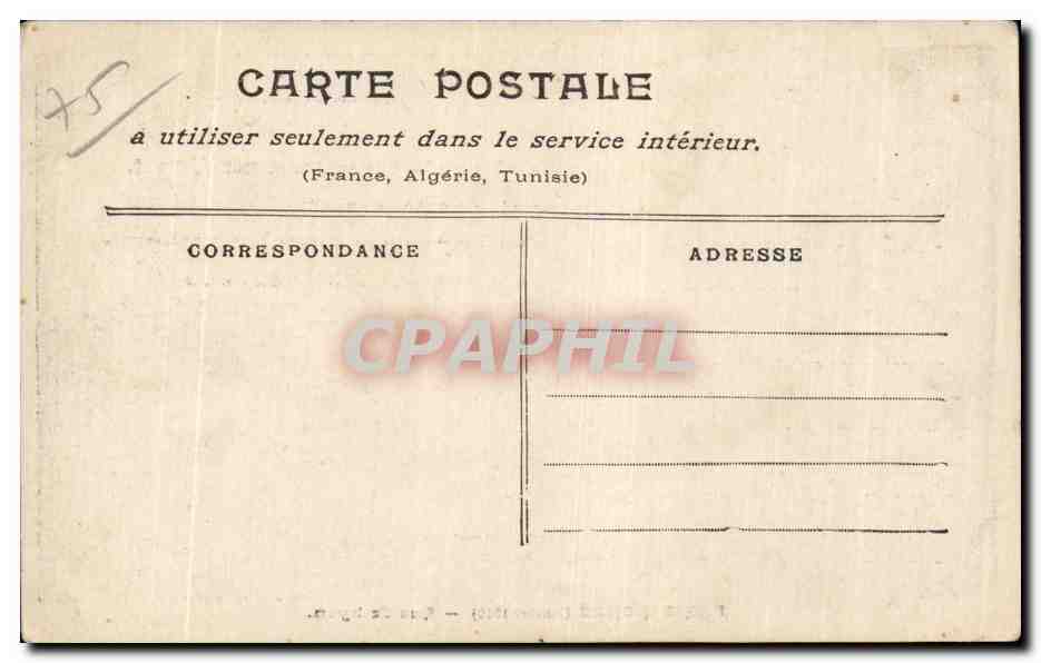 CPA Inondations Janvier 1910 Paris Rue de Lyon — Rückseite