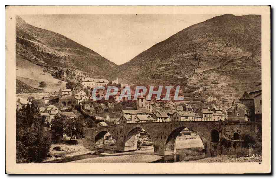 CPA Gorges du Tarn Ste Enimie Vue generale