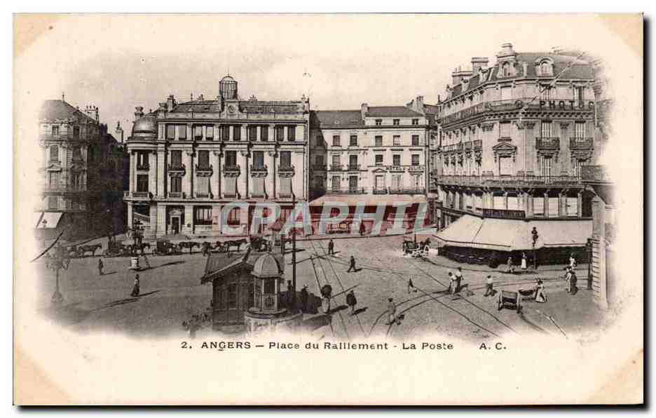 CPA Angers Place du ralliement La poste