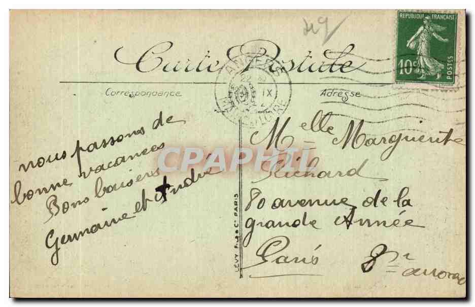 CPA Angers Le theatre et la place du ralliement — Rückseite