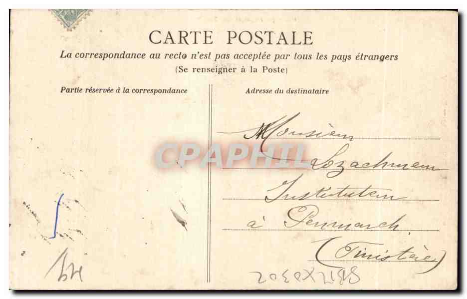 CPA Angers Costume et coiffe de Montjean Folklore — Back