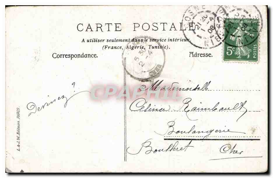 CPA Fantaisie Poissons 1er avril Paques Easter — Rückseite