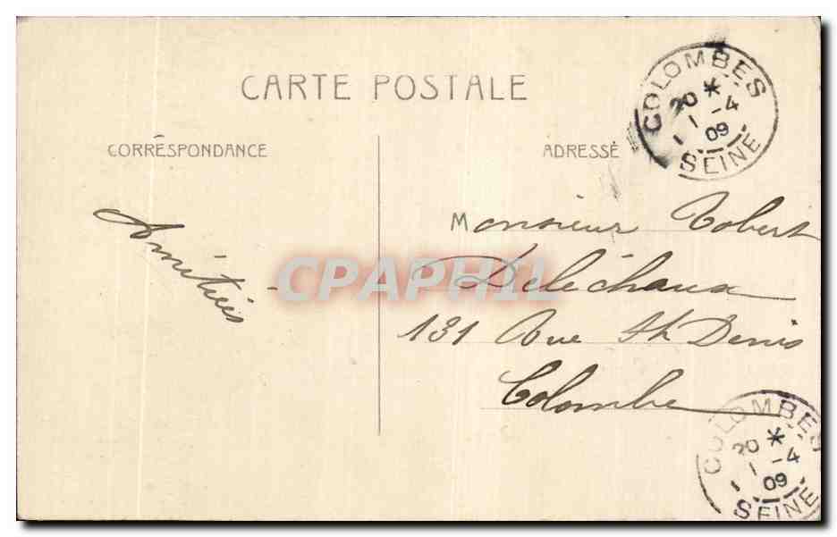 CPA Fantaisie Poisson 1er avril Paques Easter — Rückseite
